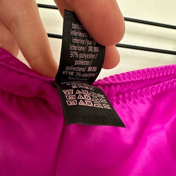 Victoria Secret Women’s Very Fuchsia Stretch Satin Open Lace Back Cami Short Paj - Picture 13 of 15